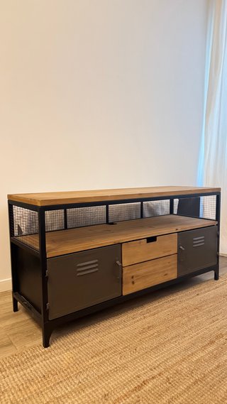 Mueble TV Industrial Madera y Metal