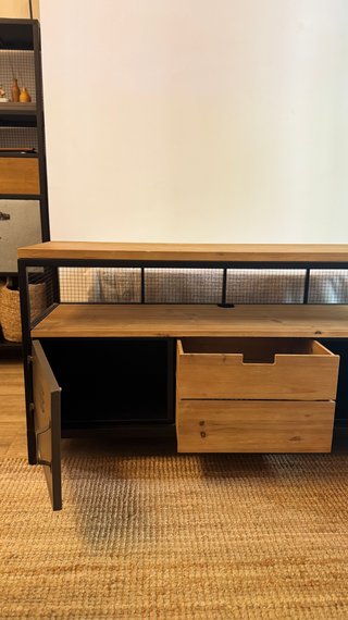 Mueble TV Industrial Madera y Metal