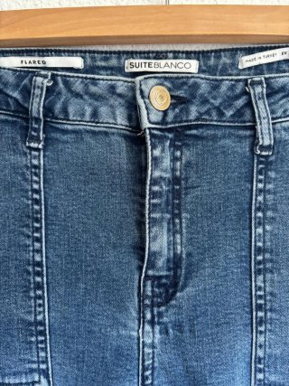 Pantalón campana vaquero Suite Blanco Talla M