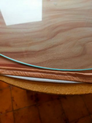 Mesa camilla redonda 80 cm madera y cristal