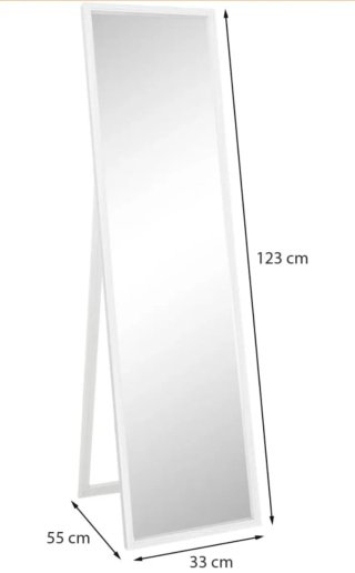 Espejo de pie blanco