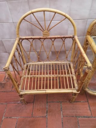Mesita y mueble auxiliar bambú