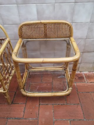 Mesita y mueble auxiliar bambú