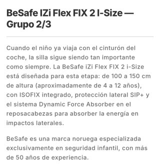 Silla coche BeSafe iZi Flex Fix i-Size