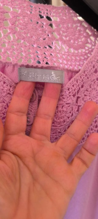 Chaqueta Bolero Rosa Crochet