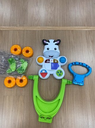 Fisher-Price Cebra primeros pasos, andador correpasillos bebé +6 meses, español GXC3