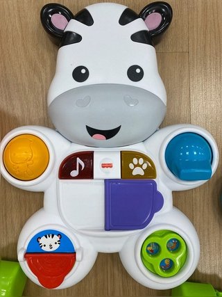 Fisher-Price Cebra primeros pasos, andador correpasillos bebé +6 meses, español GXC3