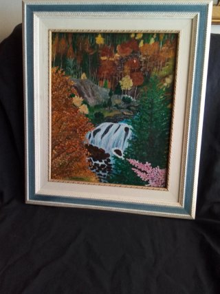 Pintura al óleo de paisaje otoñal