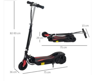 Patinete Eléctrico Negro y Rojo