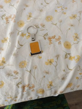 Llavero Metálico con Inserto Naranja