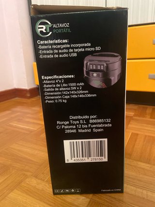 Altavoz Portátil RT 7815