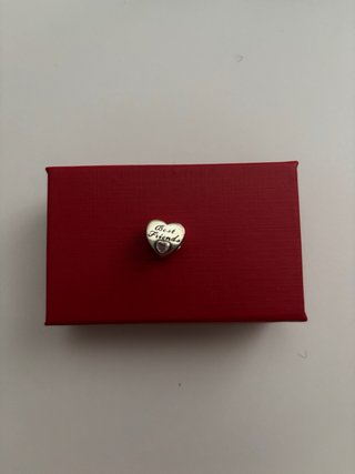 Charm Corazón Mejores Amigas Plata