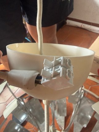 Lámpara Moderna Ikea Blanca y Plateada