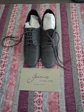 Zapatos Gaimo Blucher serpiente gris
