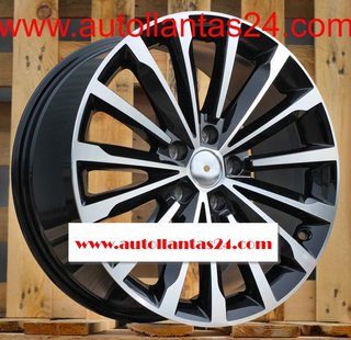 8807 JUEGO DE 4 LLANTAS SKODA BLACK METAL r333155