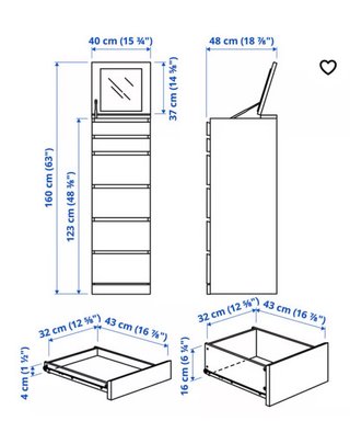 Cómodas IKEA MALM Blanca (3 disponible)