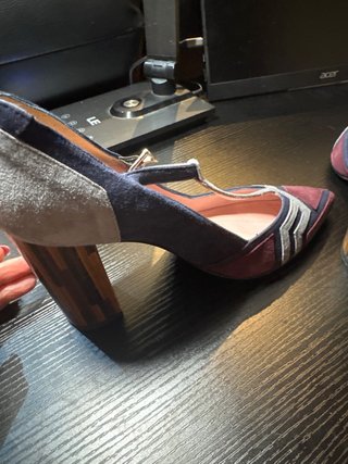 Zapatos Nuria Cobo T-Strap Tacón Bloque maggie