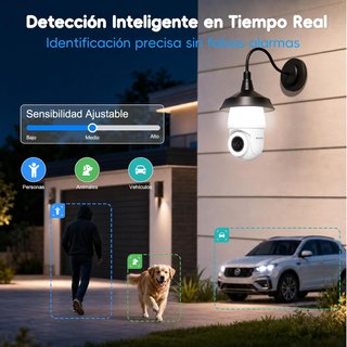 Cámara Vigilancia Bombilla WiFi 2K 5G