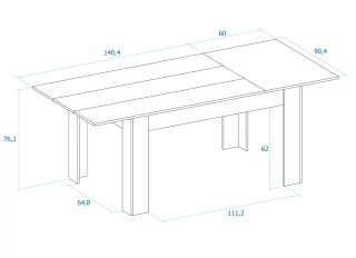 Mesa Comedor Extensible Madera