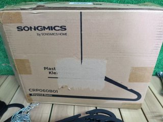 SONGMICS Perchas Plástico Negro x50