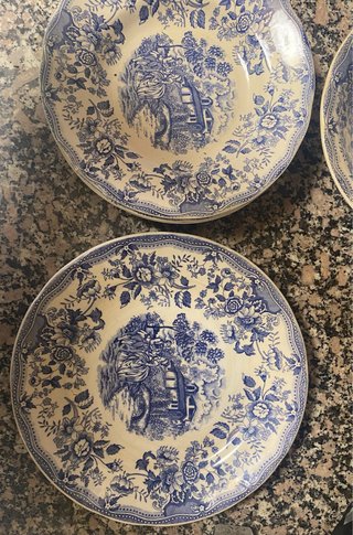 Juego platos hondos y ensaladera Ironstone vintage