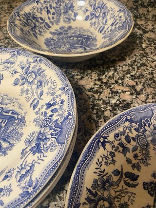 Juego platos hondos y ensaladera Ironstone vintage