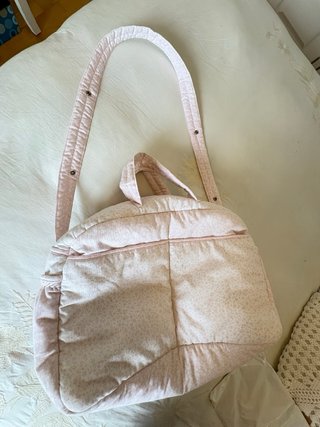 Bolso bebé rosa estampado