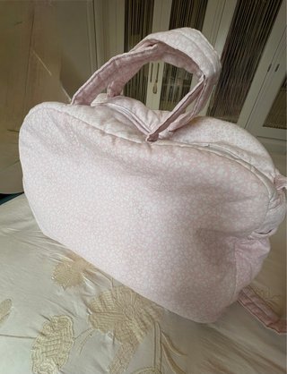 Bolso bebé rosa estampado