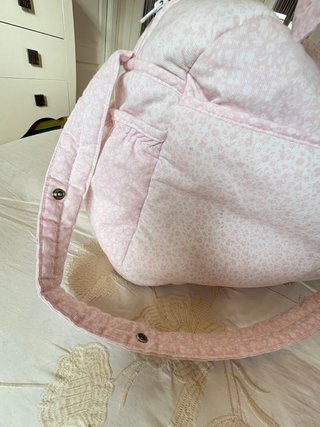 Bolso bebé rosa estampado