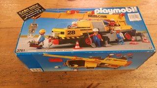 PLAYMOBIL 3761 ANTIGUO SET GRÚA MÓVIL CON CAJA