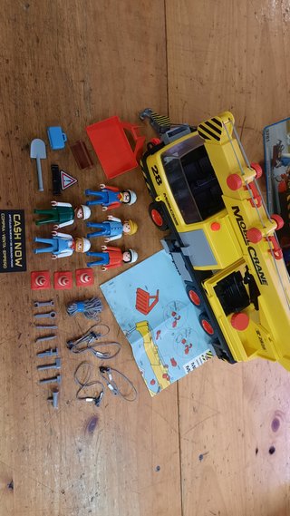 PLAYMOBIL 3761 ANTIGUO SET GRÚA MÓVIL CON CAJA