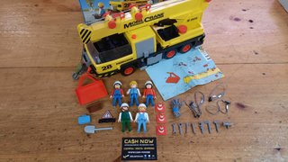 PLAYMOBIL 3761 ANTIGUO SET GRÚA MÓVIL CON CAJA