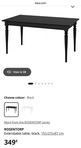 Mesa Comedor IKEA Rosentorp + 6 Sillas Norraryd