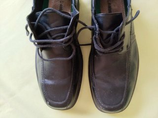 Zapatos con cordones de piel hombre negros