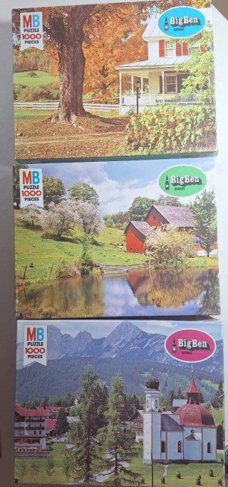 Lote 3 Puzzles MB BigBen 1000 Piezas