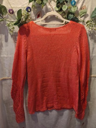 Jersey Koroshi coral calado con brillo