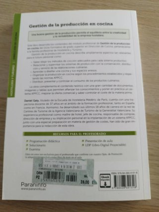 Gestión de la producción en cocina 2ª edición