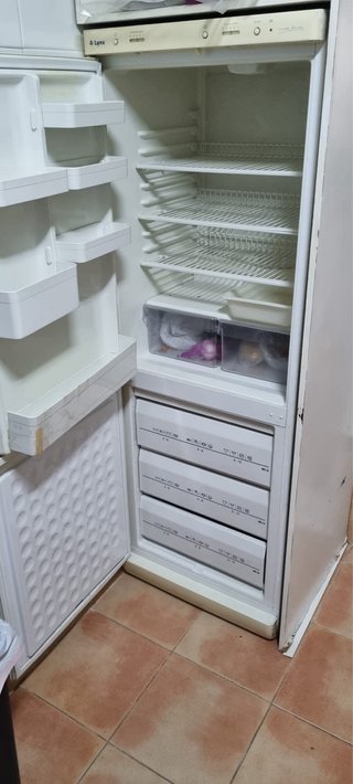 Frigorífico Lynx blanco y pizarra