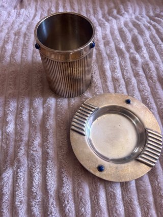 Cartier Lapicero y Cenicero Plata
