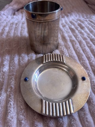 Cartier Lapicero y Cenicero Plata