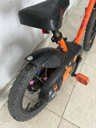 Bicicleta infantil 12 pulgadas naranja