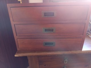 Lote 2 cajoneras madera maciza