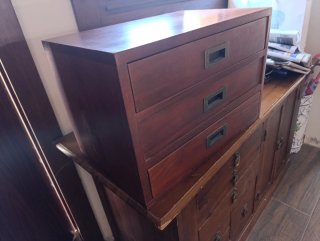 Lote 2 cajoneras madera maciza