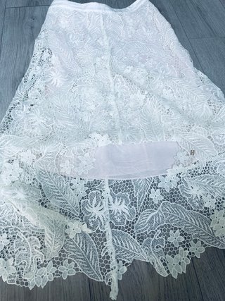 Gonna Tommy Hilfiger pizzo bianca