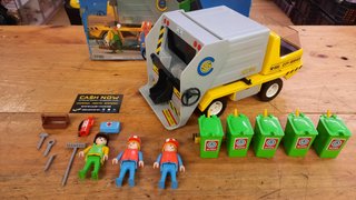 PLAYMOBIL 3780 ANTIGUO SET CAMIÓN BASURA RECICLAJE