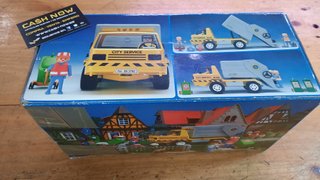 PLAYMOBIL 3780 ANTIGUO SET CAMIÓN BASURA RECICLAJE