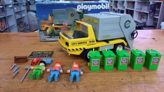 PLAYMOBIL 3780 ANTIGUO SET CAMIÓN BASURA RECICLAJE