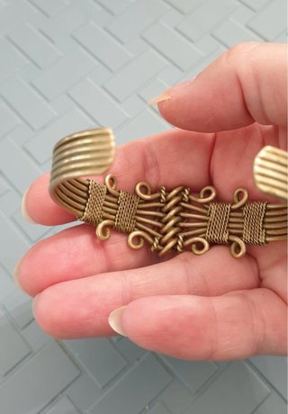 Bracciale rigido vintage ottone