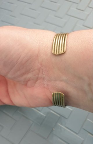 Bracciale rigido vintage ottone