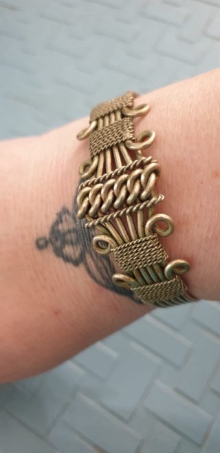 Bracciale rigido vintage ottone